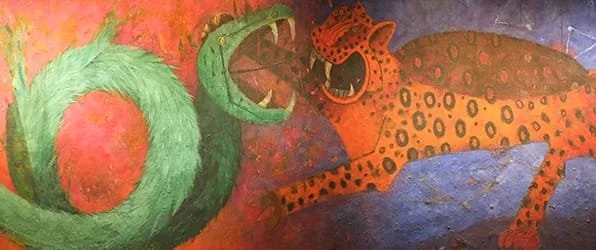 Rufino Tamayo, Dualidad (Duality), 1964. Vinylite on linen. Museo Nacional de Antropología, Mexico City.